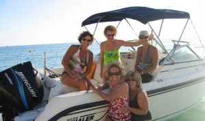Girls on the boat. Girls on the boat.